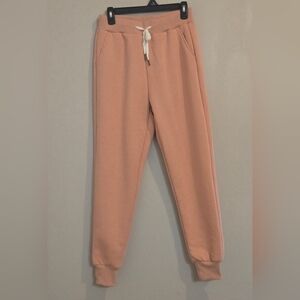Yeokou Sherpa Lined Pink Sweatpants Size Small